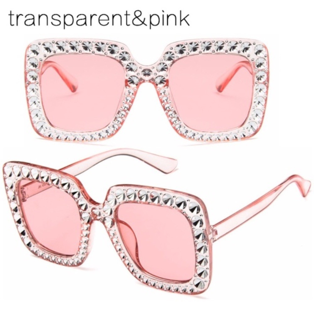 ✨NEW! ✨HP✨Diamond bling black oversized sunnies - Picture 4 of 7